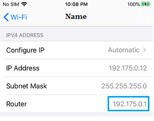 Router IP Address