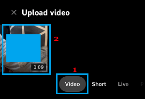 Select Video to Upload to YouTube