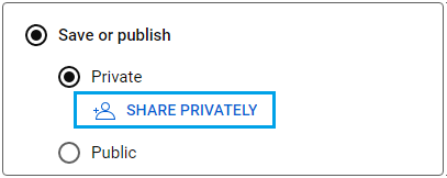 Share Privately Option in YouTube