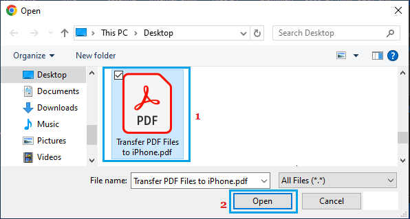 Upload File From Windows Computer to iCloud Drive