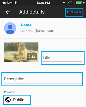 Add Details to YouTube Video Screen on iPhone