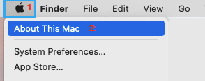 About This Mac option