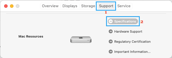 Check Specifications on Mac
