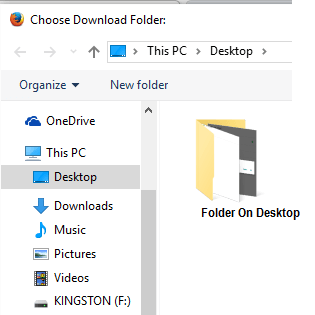 Choose Download Folder Option on Firefox