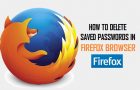 Delete Saved Passwords In Firefox Browser