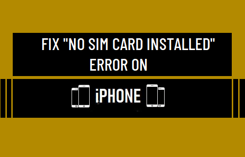 fix no sim card installed error on iphone