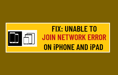 Unable to Join Network Error on iPhone