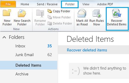 Folder Options In Microsoft Outlook