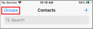 Group Settings Option in iPhone Contacts App