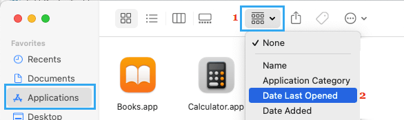 Sort Apps By Date Last Opened
