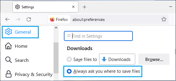 Make Firefox Ask Where to Save Downloaded Files