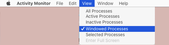 Open Windowed Processes on Mac