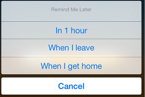 Remind Me Later Option on iPhone