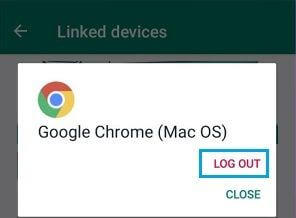 Remotely Logout from WhatsApp on Computer