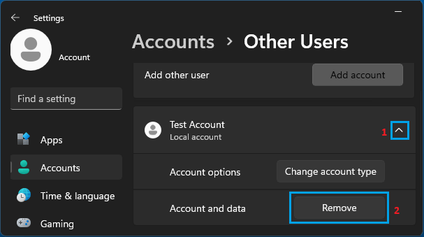 Remove User Account Option in Windows 