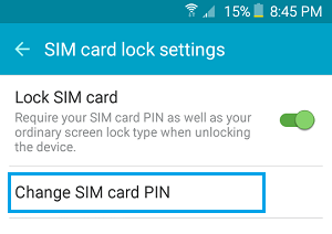 Lock SIM Card on Android Phone