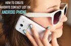 Create Favorite Contacts List on Android Phone