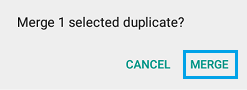 Delete Duplicate Contacts Popup in Simpler Merge App on Android Phone