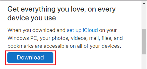 Download iCloud For PC