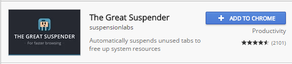 Add The Great Suspender Extension to Google Chrome