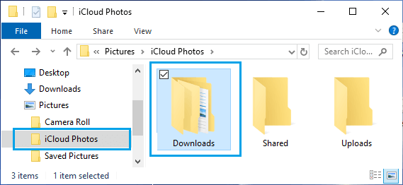 Downloads Folder on iCloud Photos