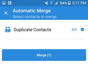 Merge Button in Simpler Merge App on Android