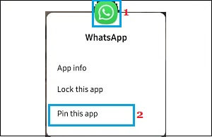 Pin App on Android Phone
