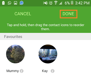 Save Changes to Favorites List on Android Phone