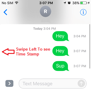 See Time Stamp For All Messages on iPhone