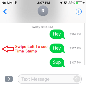 Vedi la marca temporale di tutti i messaggi su iPhone