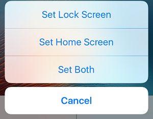 Set Lock Screen, Home Screen or Set Both Option on iPhone