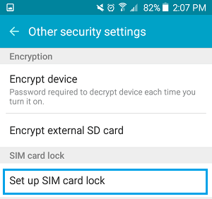 Set Up SIM Card Lock Option on Android Phone