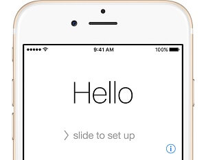 Slide to Set Up Screen on iPhone