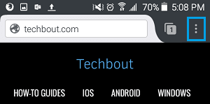 3 Dot Firefox Icon in Android