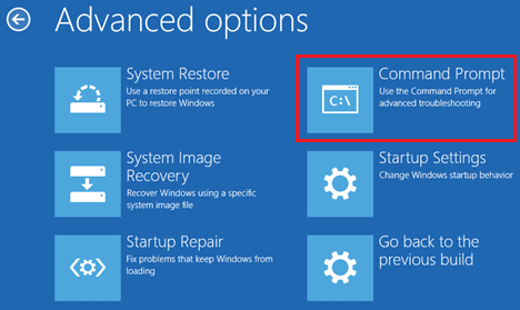 Open Command Prompt For Advanced Options Screen in Windows 11