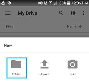 Create New Folder On Google Drive