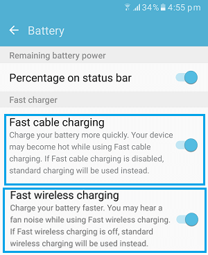 Disable Fast Cable Charging and Fast Wireless Charging On Samsung Galaxy Phone