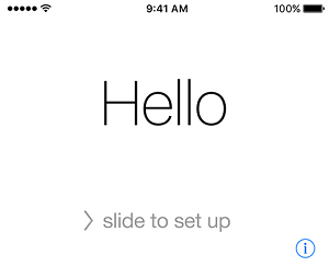 iPhone Hello Screen