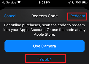 Redeem Gift Card Using Code