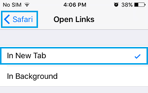 Open Links in New Tab on iPhone