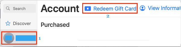 Redeem Gift Card Option on App Store