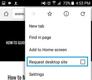 Request Desktop Site in Chrome on Android
