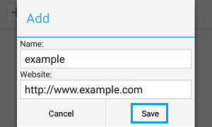 Save Site to Block in Trend Micro App on Android