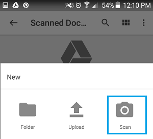 Scan Option On Google Drive