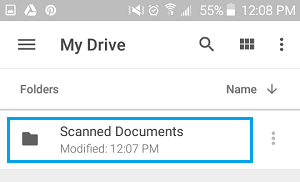 Scanned Documents Folder On Google Drive