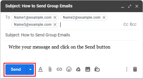 Compose and Send Email option in Gmail 