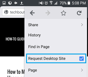 Switch Back to Mobile Site in Firefox on Android