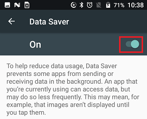 Enable Data Saver Option on Android Phone