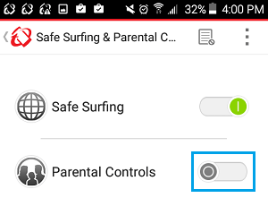 Turn on Parental Controls in Trend Micro App on Android