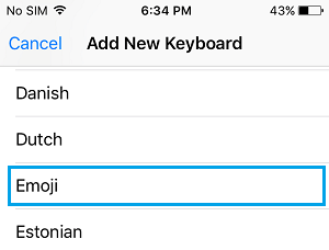 Add Emoji Keyboard on iPhone
